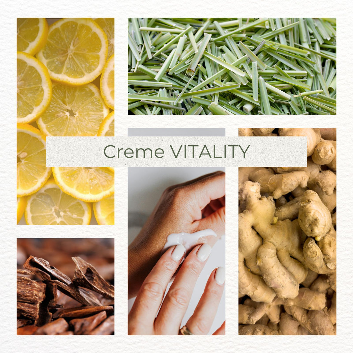 Handcreme und Körperlotion - Vitality- Zitronengras, Ingwer