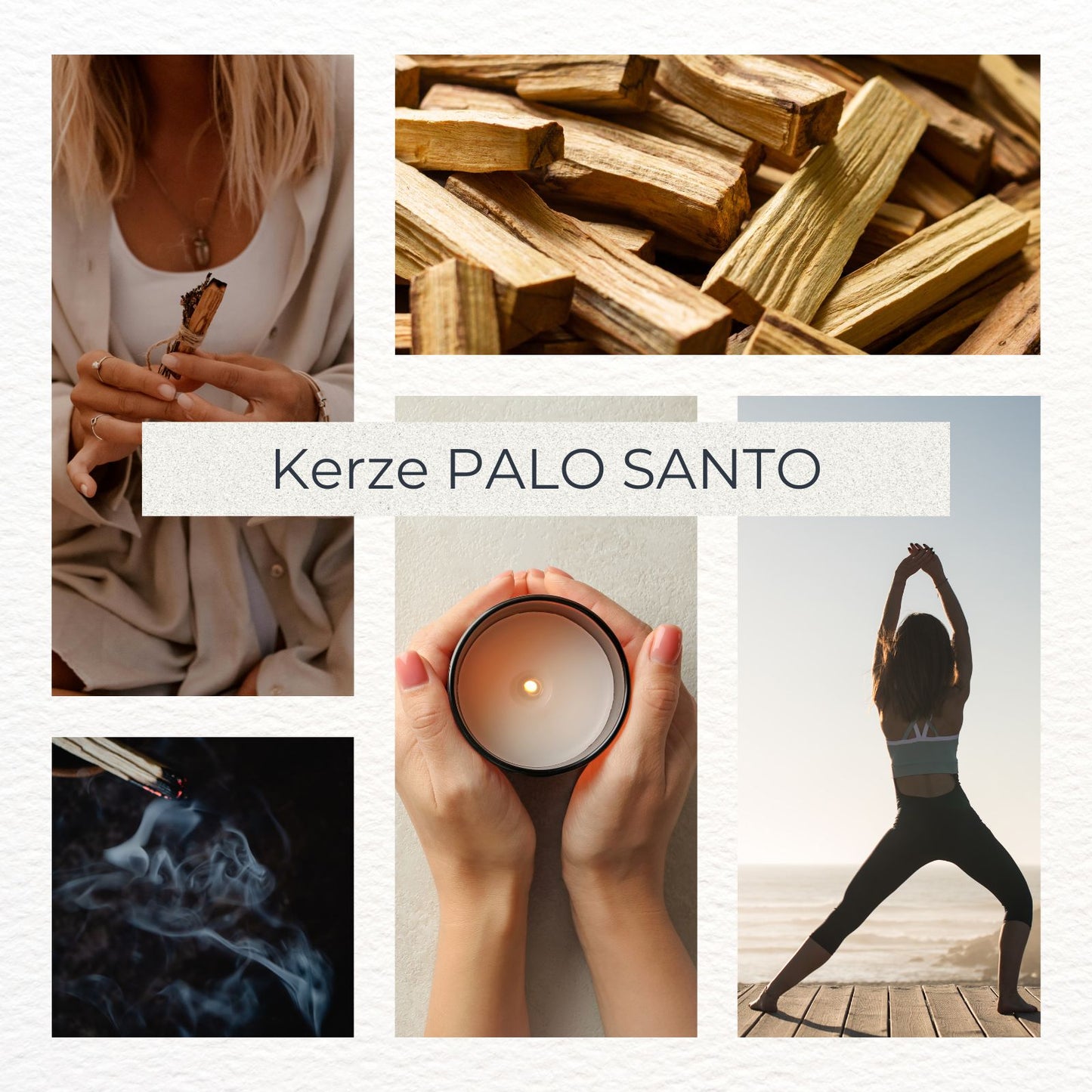Duftkerze PALO SANTO - Warmer, süß-würziger Duft, heiliges Räucherholz