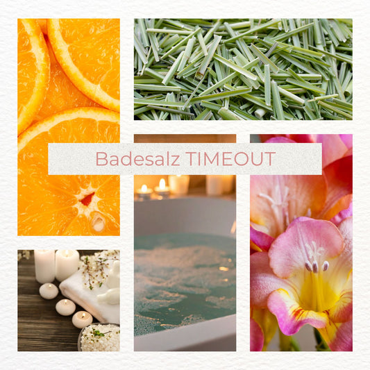 Badesalz - Timeout – Zitronengras, Freesie, Orange