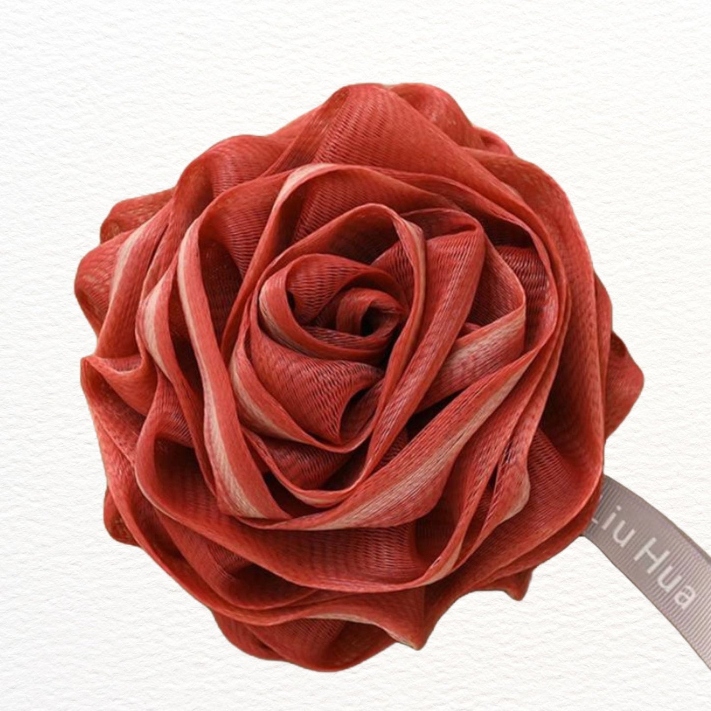 Badeschwamm - Rosenblüte - Rot