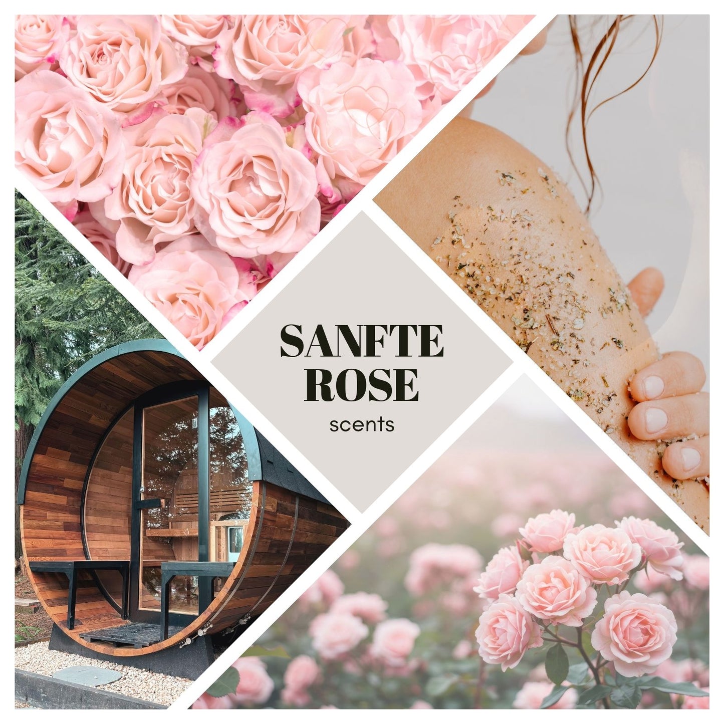 Dusch- und Saunapeeling - sanfte Rose