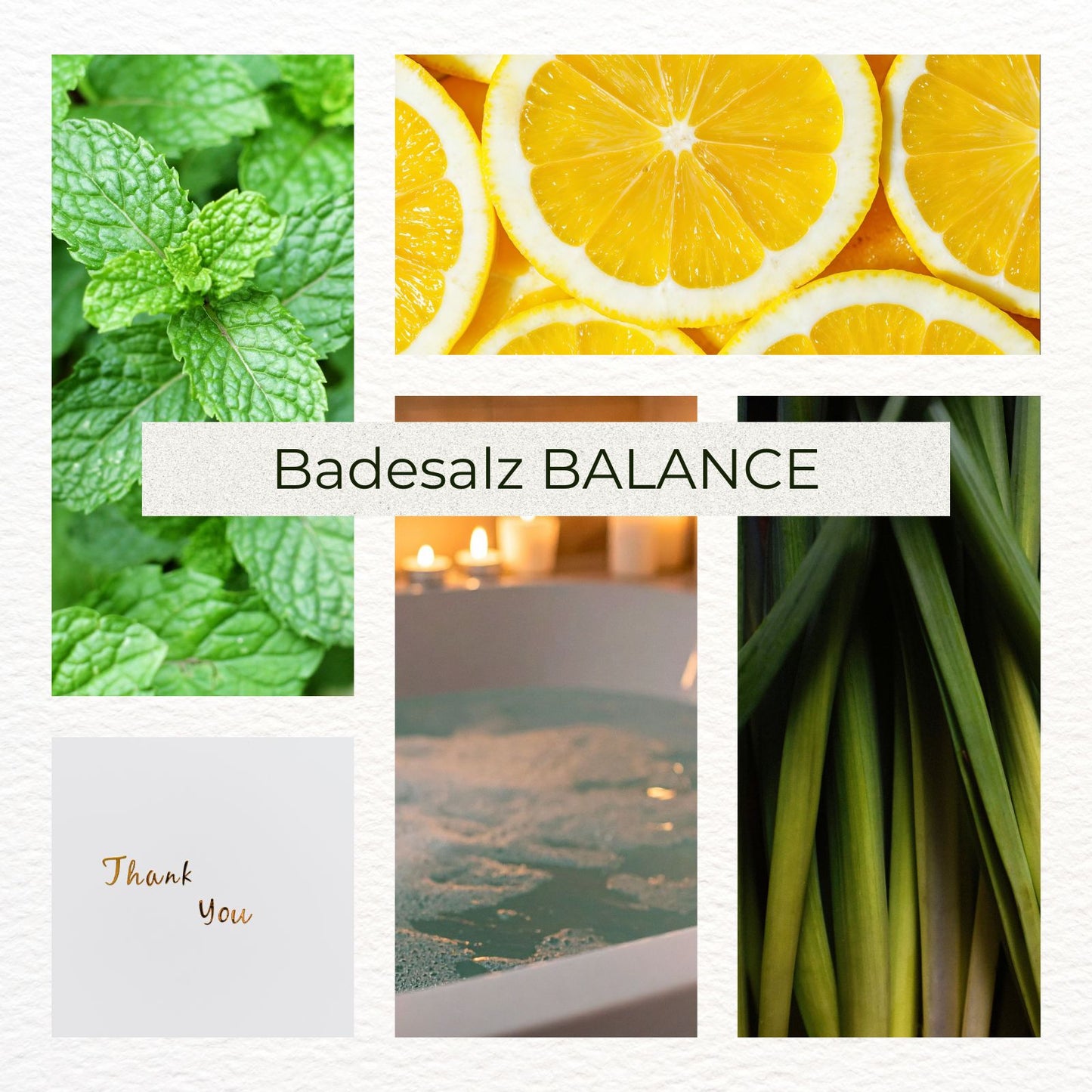Gastgeschenk - Badesalz - Balance – Zitrone, Minze, Zitronengras
