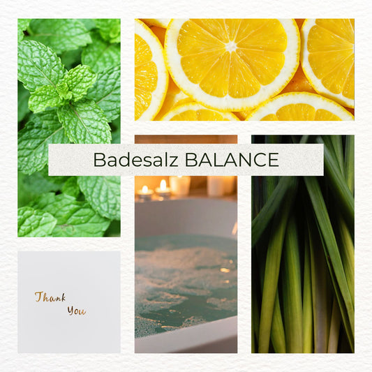 Gastgeschenk - Badesalz - Balance – Zitrone, Minze, Zitronengras