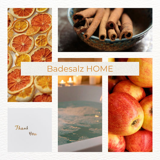 Gastgeschenk - Badesalz - Home – Apfel, Zimt, Orange
